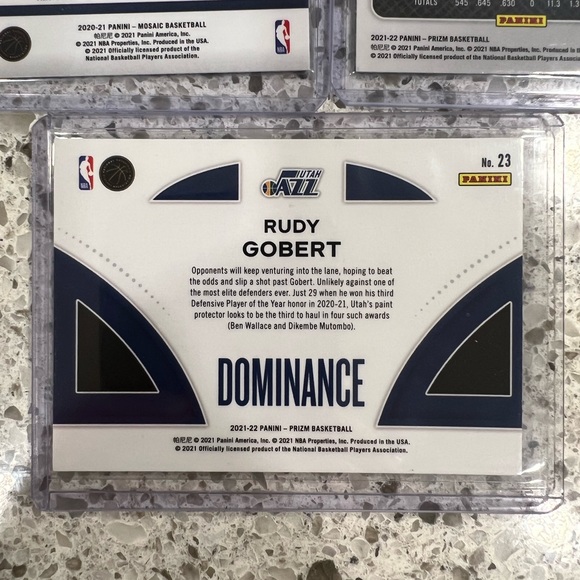 RUDY GOBERT PRIZM CARD LOT OF 3 NBA PANINI UTAH JAZZ prizm/mosaic - Picture 5 of 5